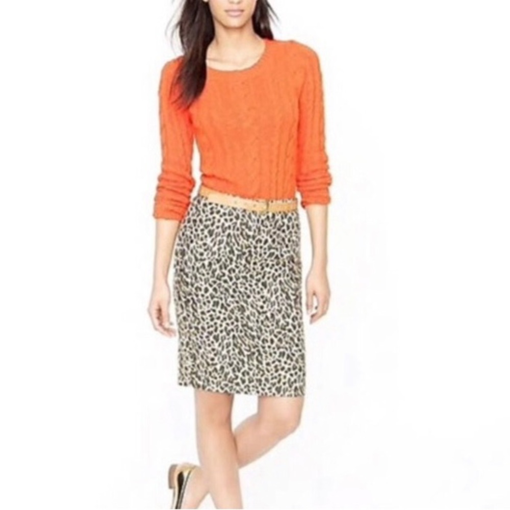 J CREW Animal Print Pencil Skirt - Picture 2 of 9
